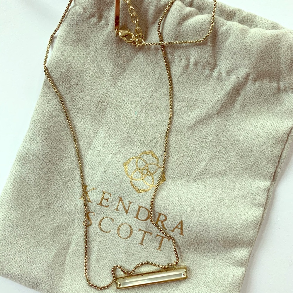 Kendra Scott Clear Bar Necklace